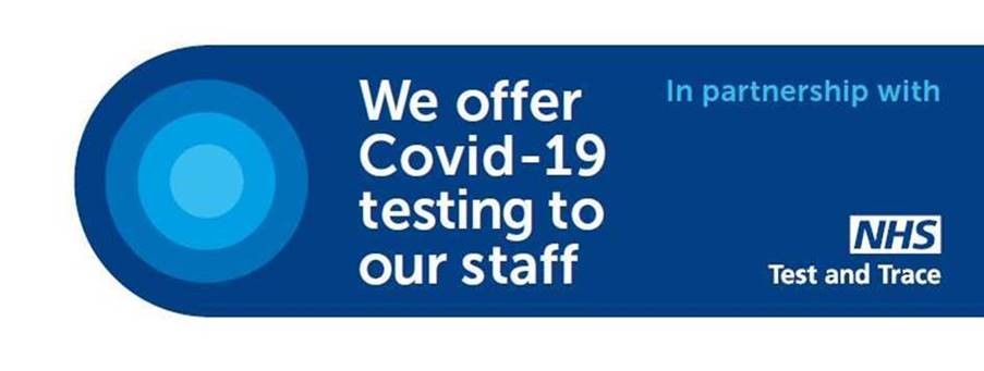 Covid-19 Test and Trace safety banner