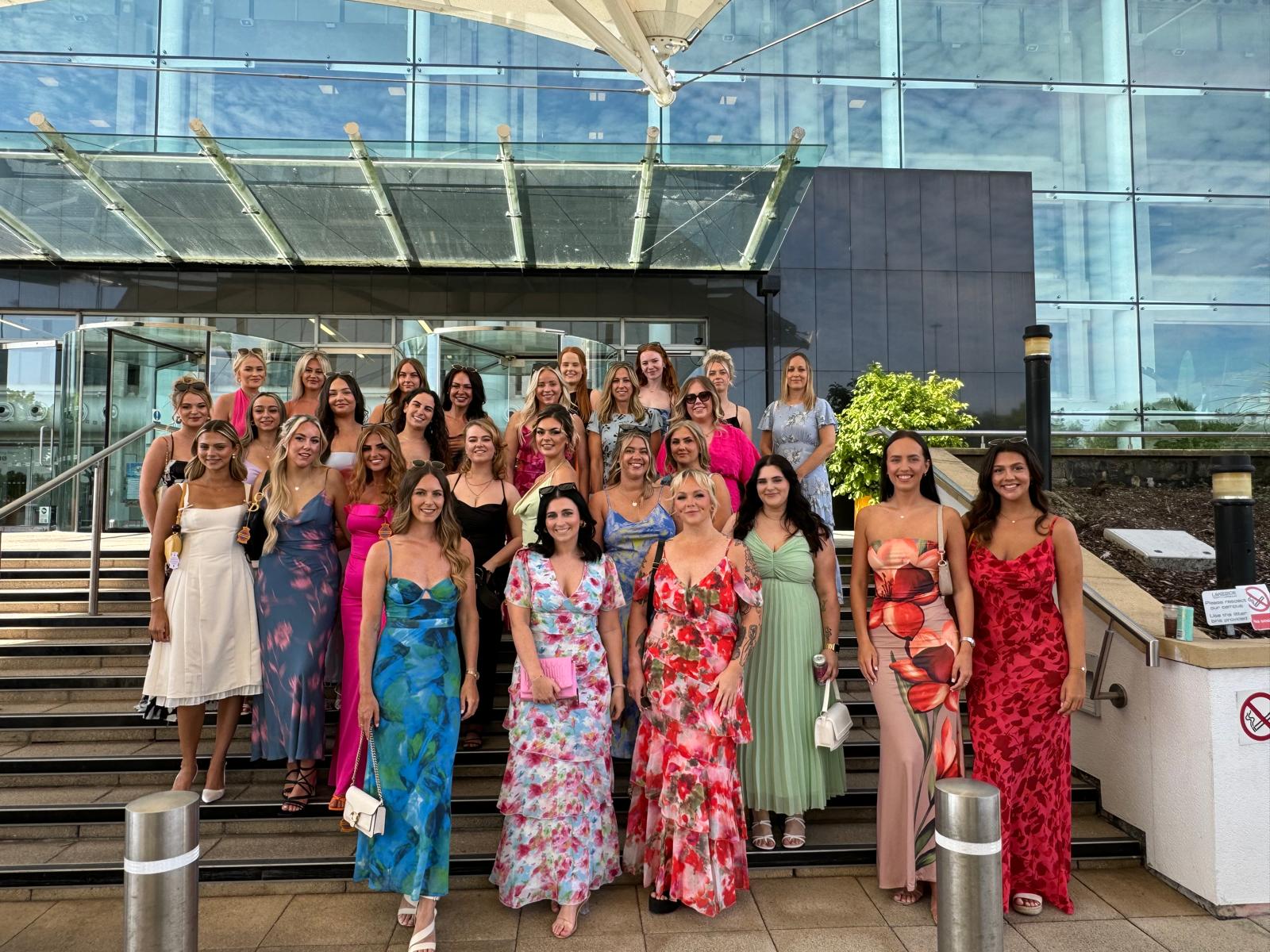 Carrington West female staff members dressed up and ready to go to Goodwood Festival of Speed in 2024