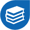 Icon with a pile of 3 books stacked on top of each other.