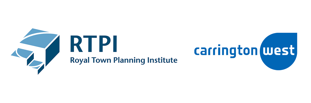 RTPI logo with Carrington West